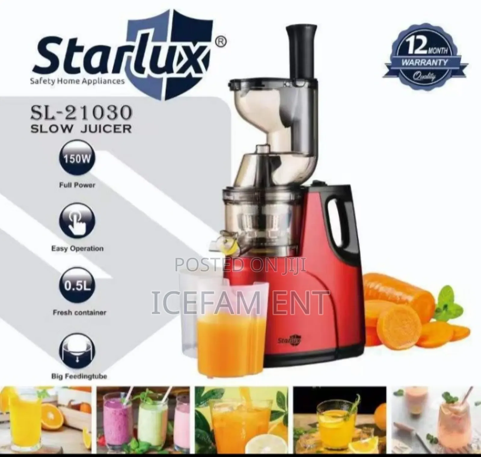 Starlux Slow Juicer/150w Slow Juicer