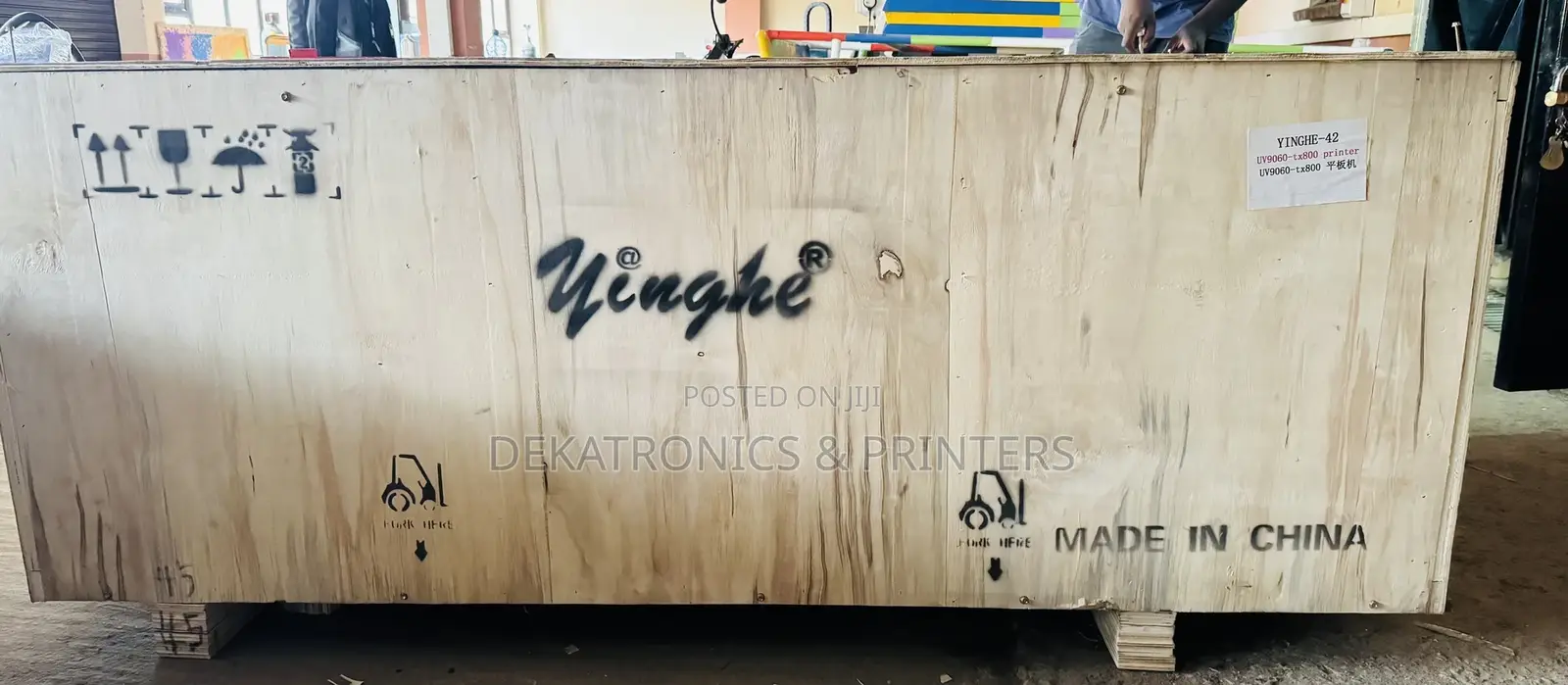 Yinghe 60cm X 90cm Uv Flatbed Printer With 3pcs Tx800 Heads