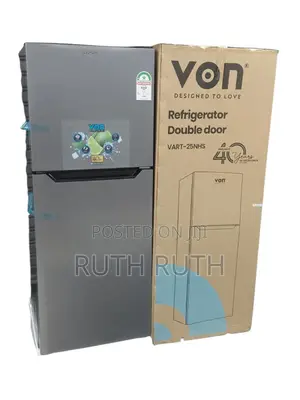 Von 220litres Double Door Fridge (Vart-25nhs)