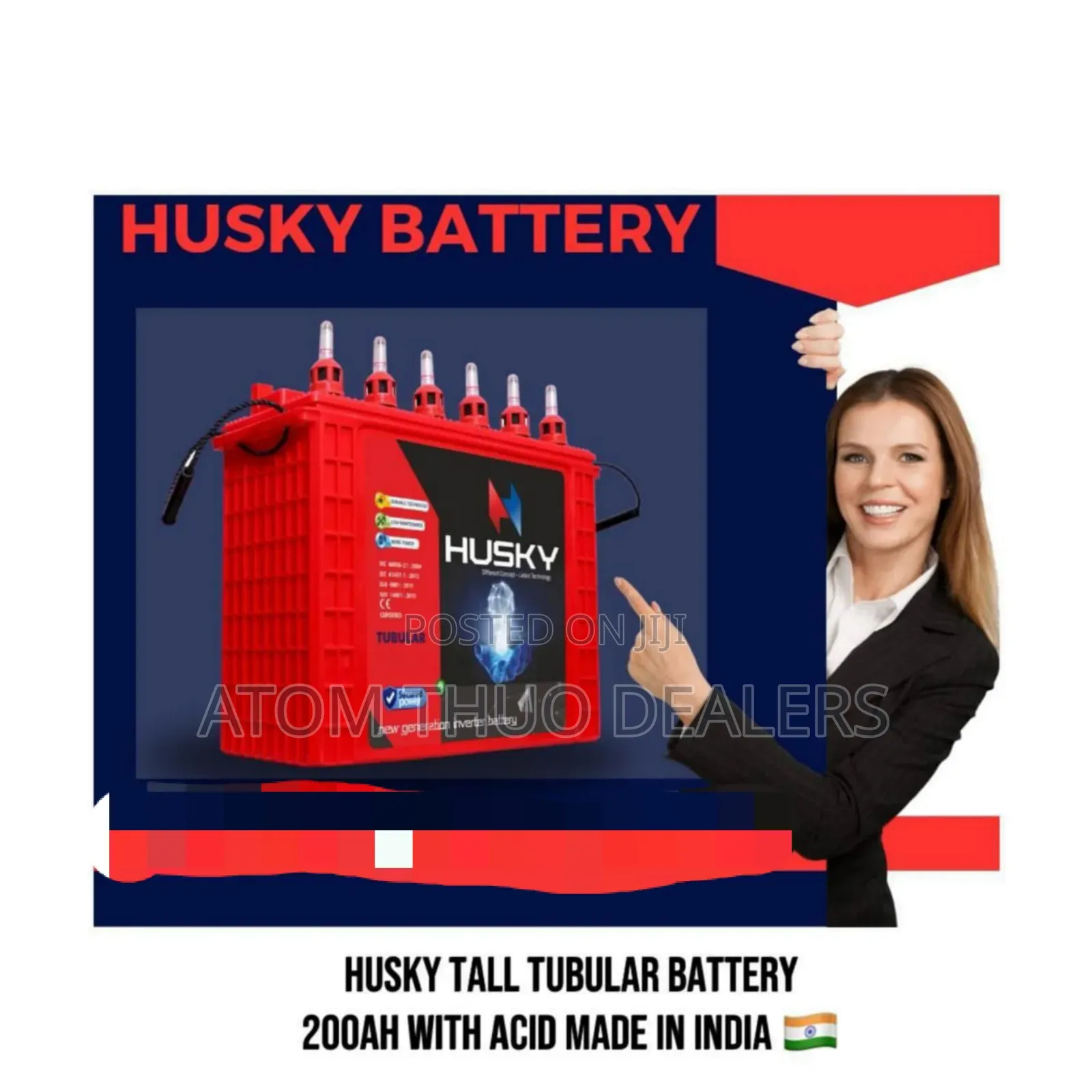 Husky 200ah Tall Tubular Solar Battery