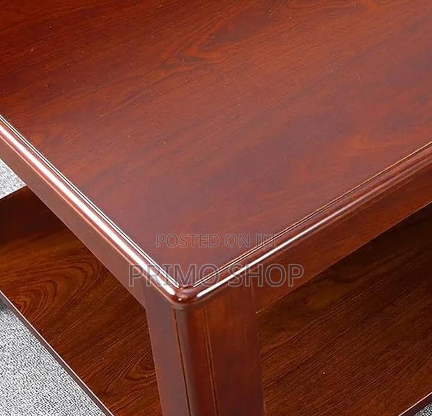 Home Table; Sculpted Mahogany Statement Coffee Table - thumbnail 4