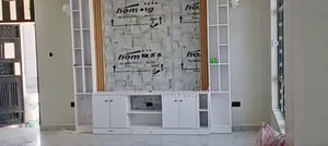 Tv Stand With Wall Panel Modern Design