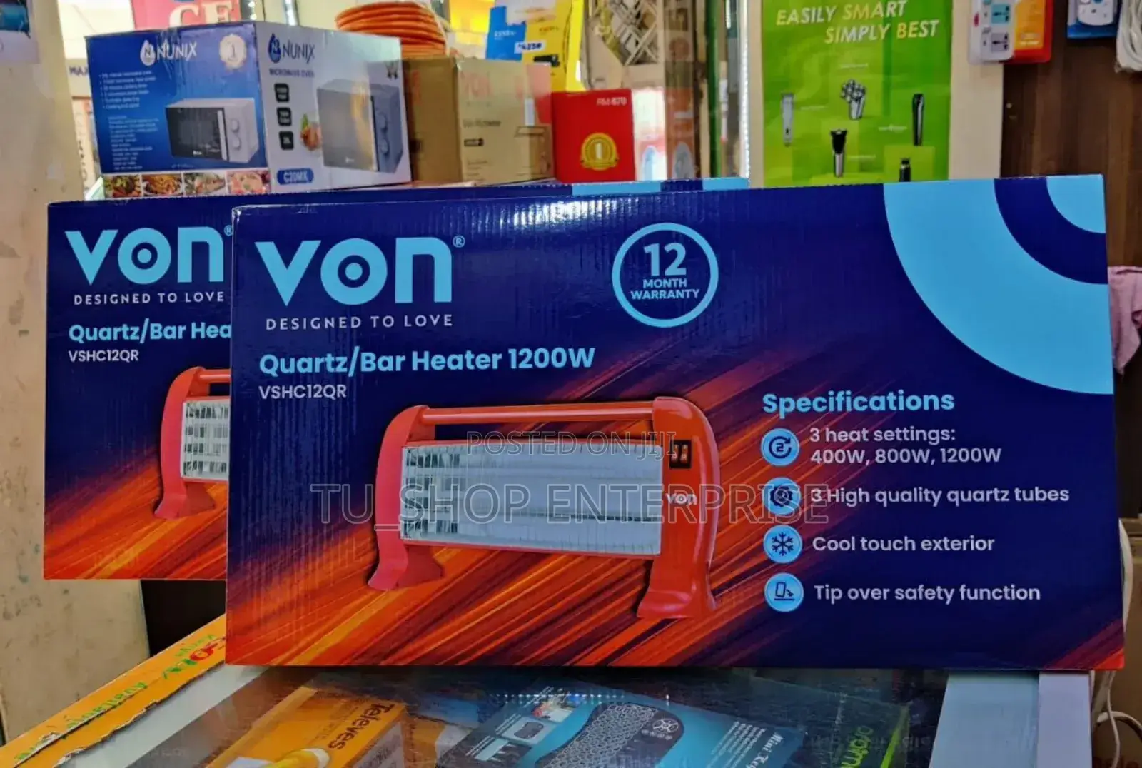 Heater Room Von Quartz Heater 1200w