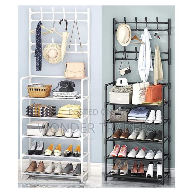 All-in-1 Shoe Rack/Coat Rack/Cap Scarf Bag Cloths Hanger