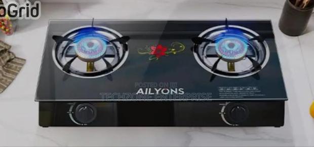 Ailyons (Gs014-2) 2 Burner Glass Table Top Cooker - Black