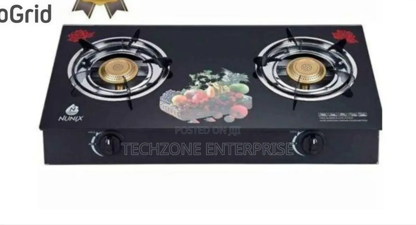 Nunix (Gs-004) 2 Burner Glass Table Top Cooker