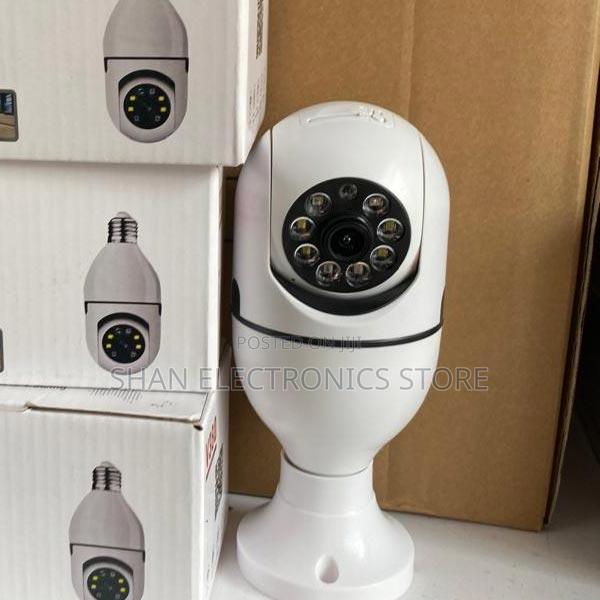 Color Night Vision PTZ 360-Degree New CCTV Bulb Camera ;