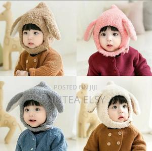 Wool Winter Children Hat Plus Fleece Long Ear Kids Caps - thumbnail 2