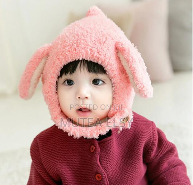 Wool Winter Children Hat Plus Fleece Long Ear Kids Caps - thumbnail 3