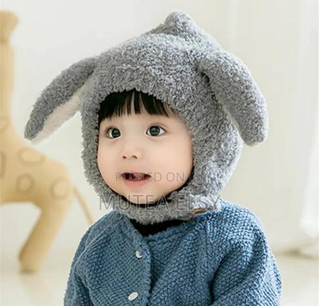 Wool Winter Children Hat Plus Fleece Long Ear Kids Caps - thumbnail 4