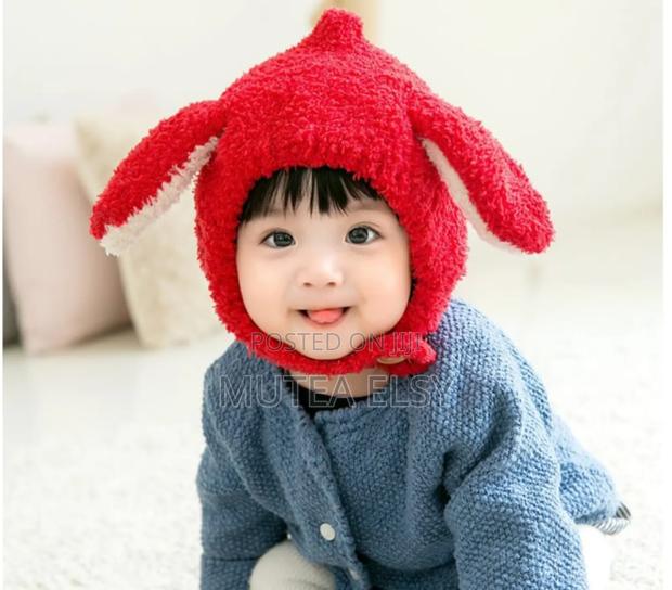 Wool Winter Children Hat Plus Fleece Long Ear Kids Caps - thumbnail 5