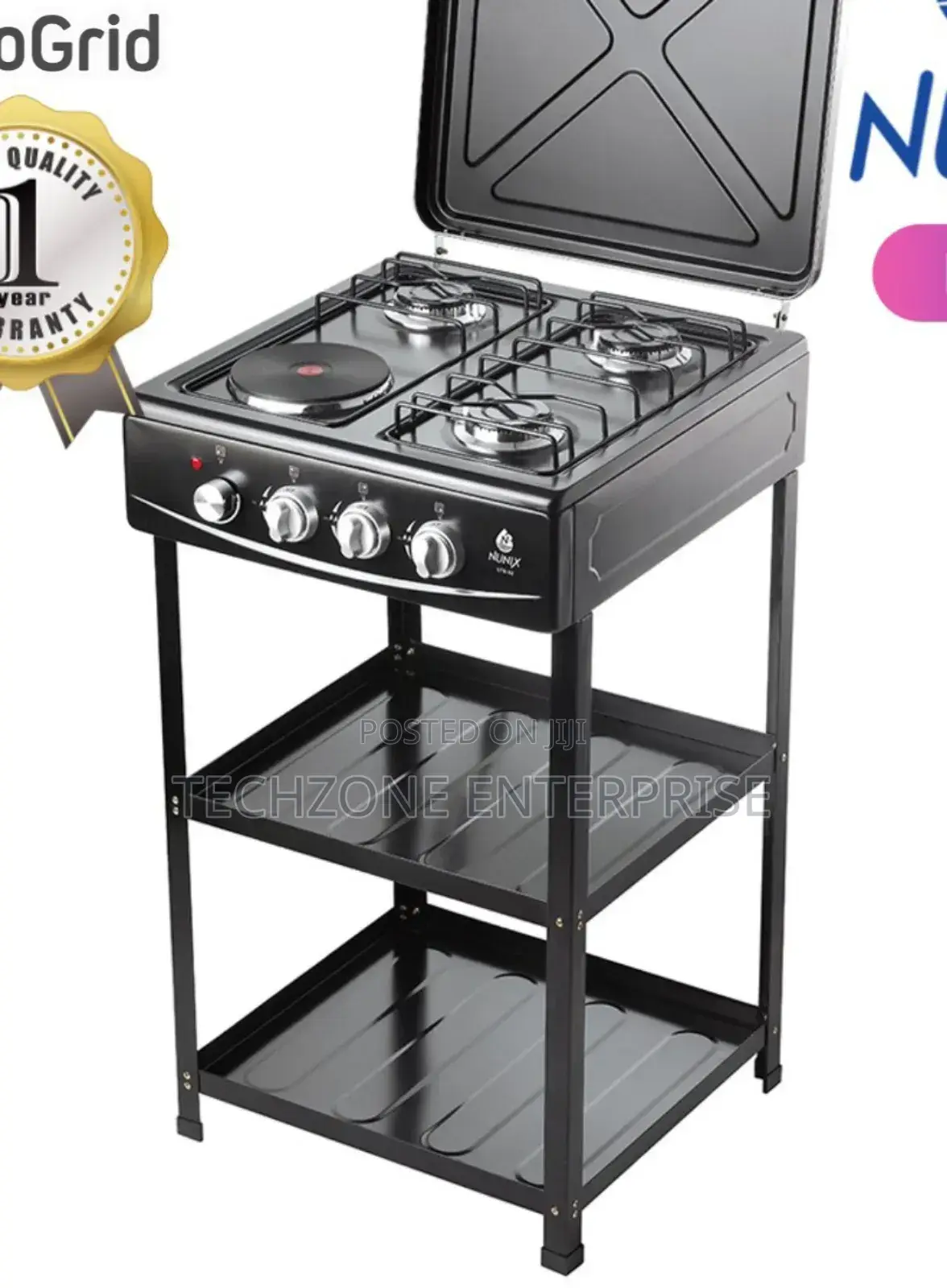 Nunix LTS-02 3-Gas+1-Electric Cooker Shelf Auto Ignition