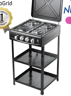 Nunix LTS-02 3-Gas+1-Electric Cooker Shelf Auto Ignition