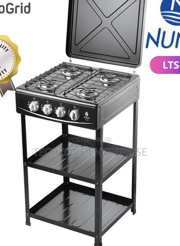 Nunix LTS-01 4 Full Gas Stand Cooker With Storage Shelves