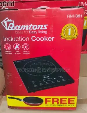 Ramtons Rm381 Single Induction Cooker With Pan Touch Sensor,