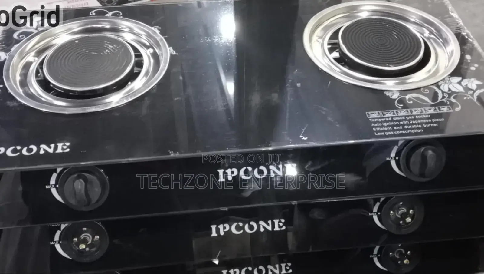 Ipcone 2 Burner Glass Top Infrared Cooker