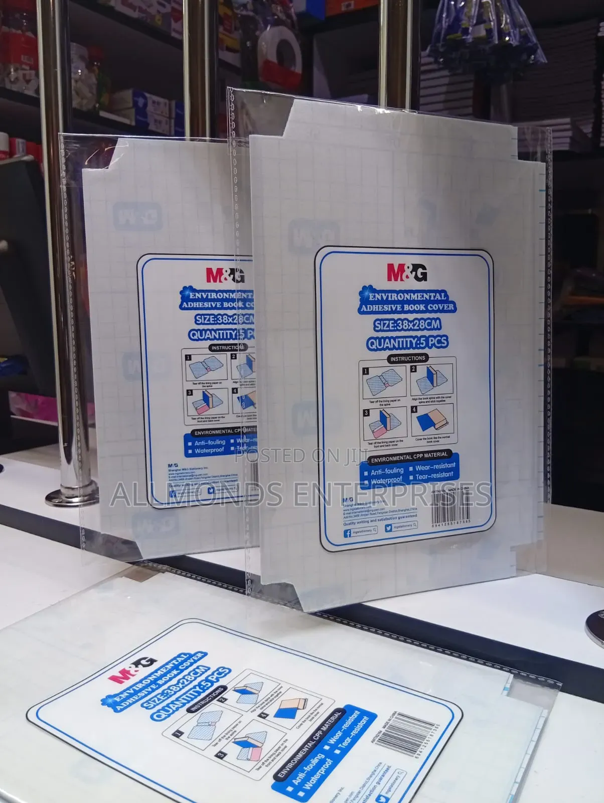 M G A5 Adhesive Book Covers- A Packet of 5pcs