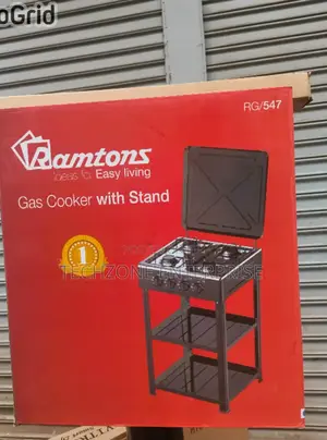 Ramtons 4 Burner Standing Cooker With Shelf,Auto Ignition,