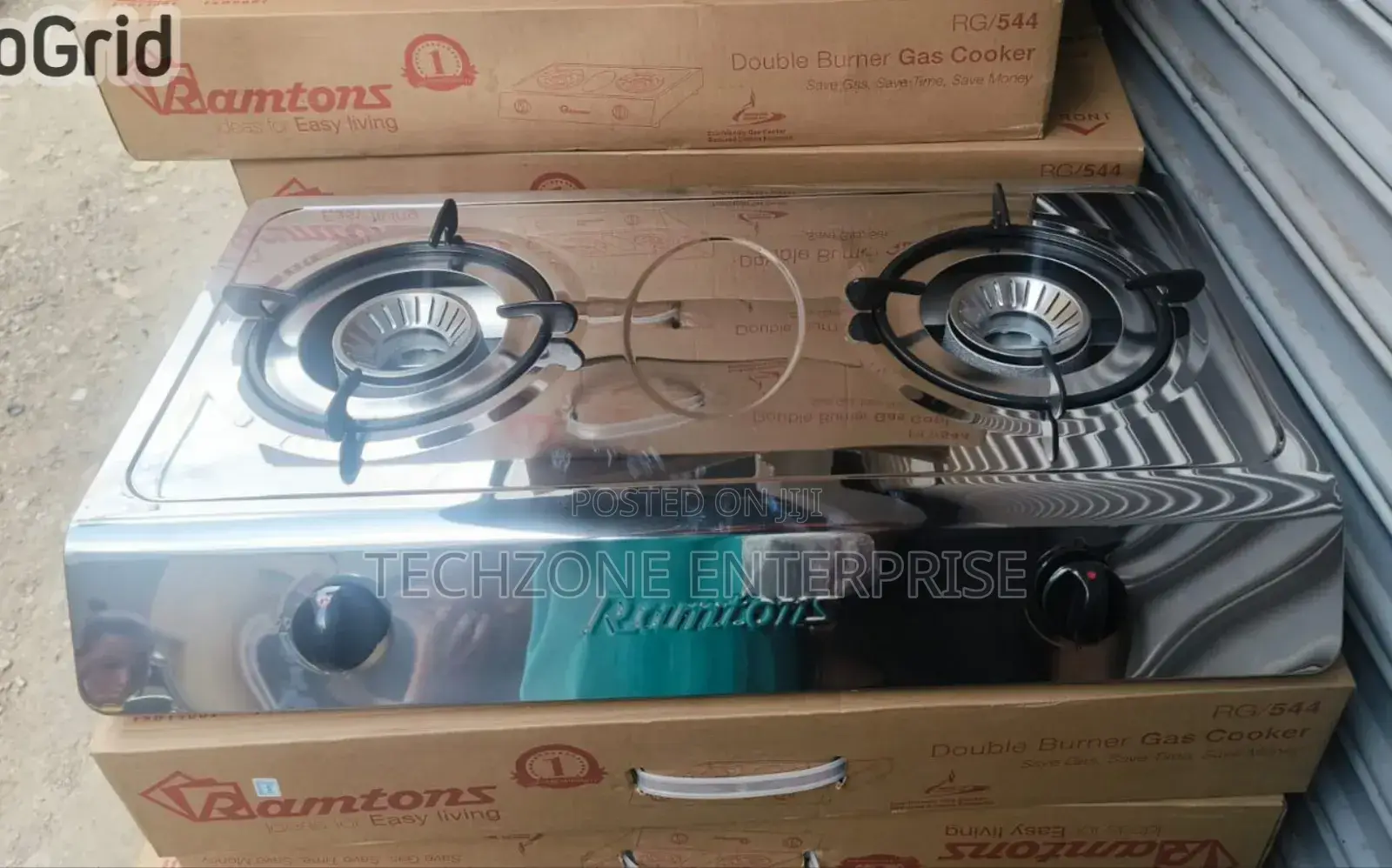 Ramtons (Rg-544) Stainless 2 Burner Tabletop Gas Cooker
