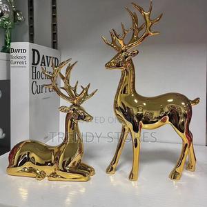 Golden Deer Resin Sculpture - thumbnail 2