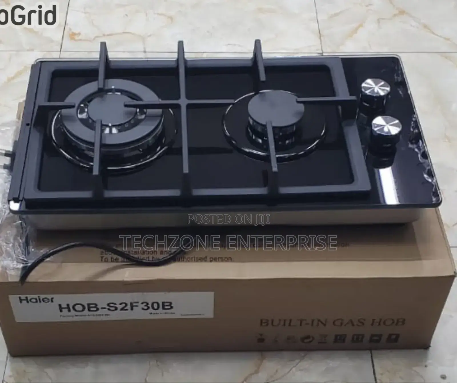 Haier (Hob-2f30bt) 2 Burner With Wok Burner Built-in Cooker,