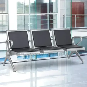 Heavy Duty Steel 3-Link Office Waiting Bench