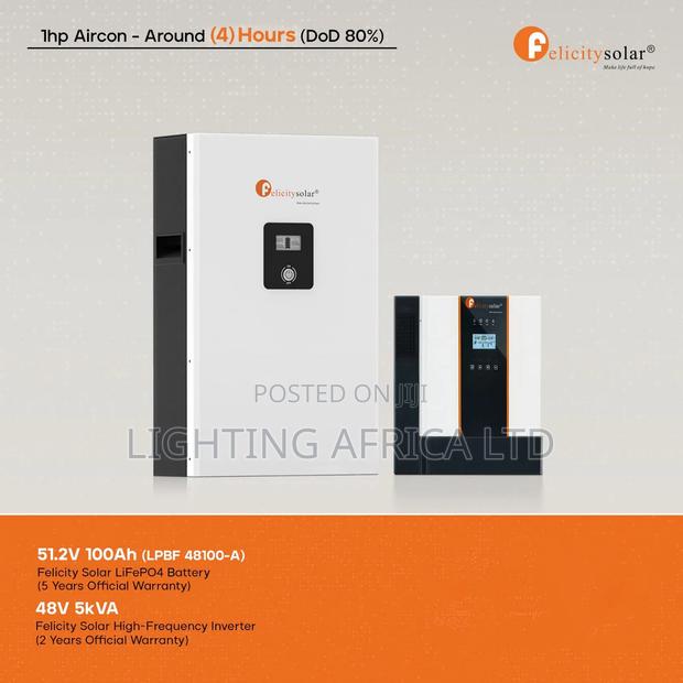 Felicity 5.12kwh Lithium - 6kva /48v Hybrid Inverter