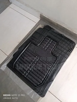 Plain Black 3d Floor Mats / 5pcs All-Weather Set