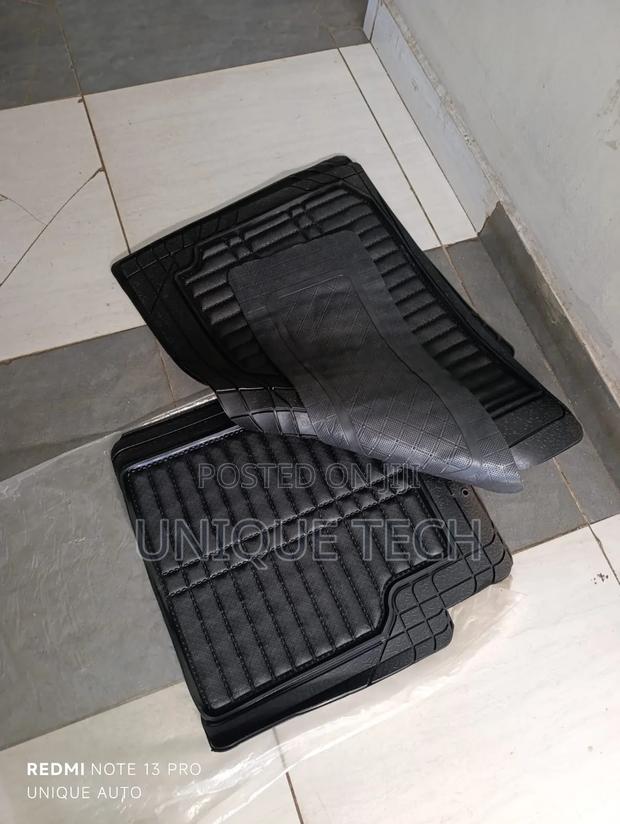 3d Full Floor Mats 5pcs / Plain Black Rubber Set