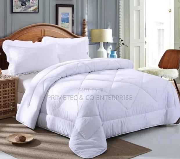 Binded White Stripes Duvets.