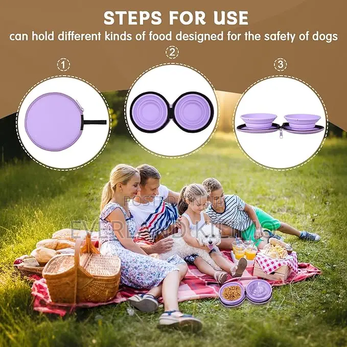 Portable Travel Double Bowl