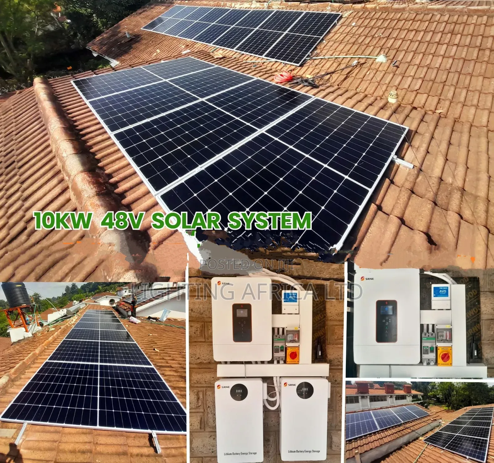 10kva Hybrid Inverter(2)5.12kw Lithium Battery Solar System