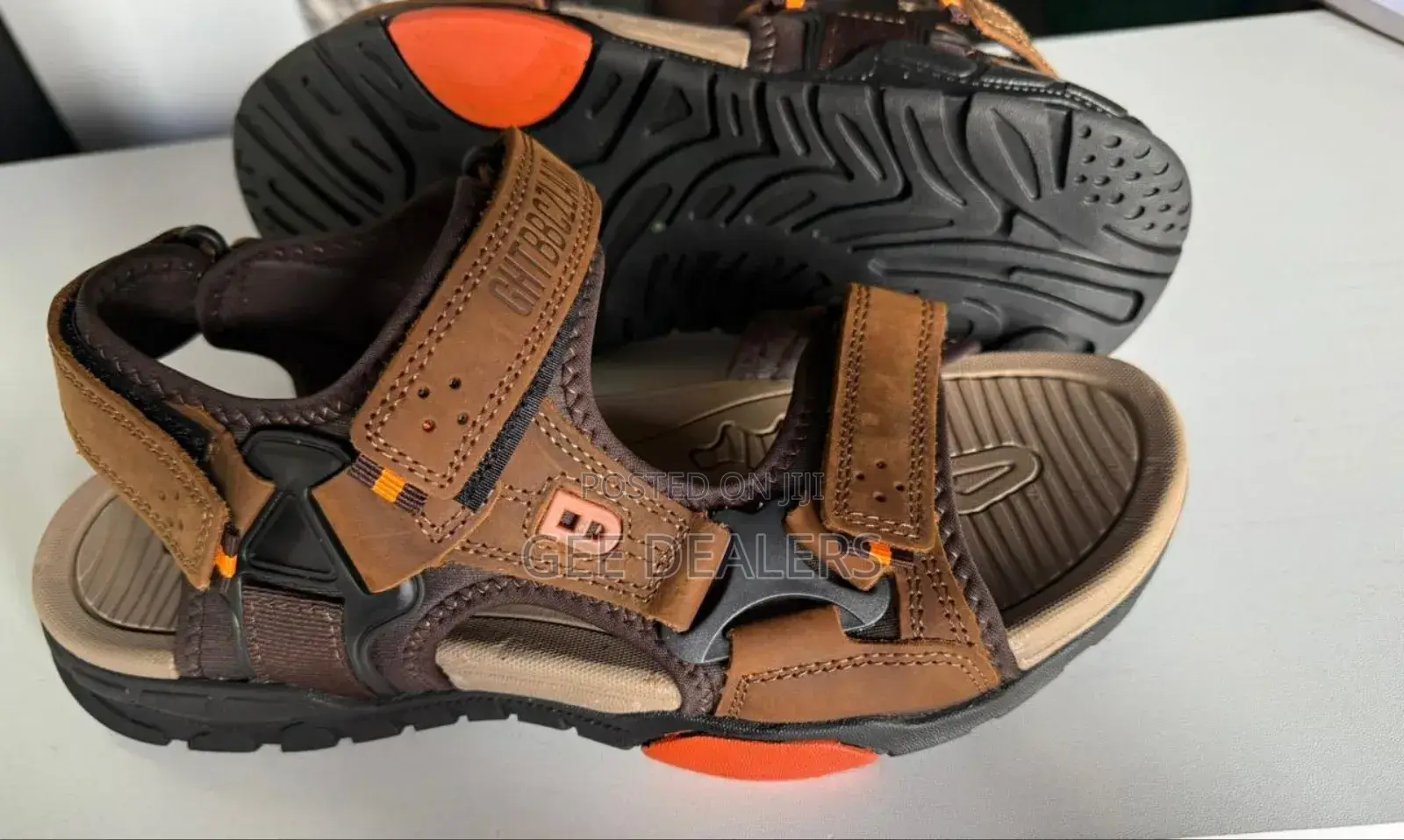 Quality Leather Open Shoes, Rubber Sole Sandals