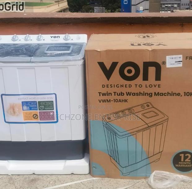 Von 10kg Twin-Tub Machines With Multiple Washing Program 