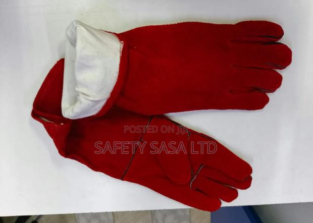 Red Leather Gloves - main view