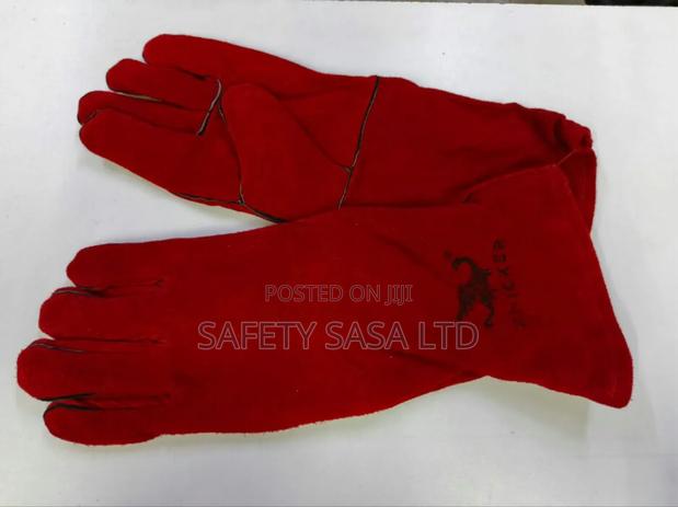 Red Leather Gloves - thumbnail 2