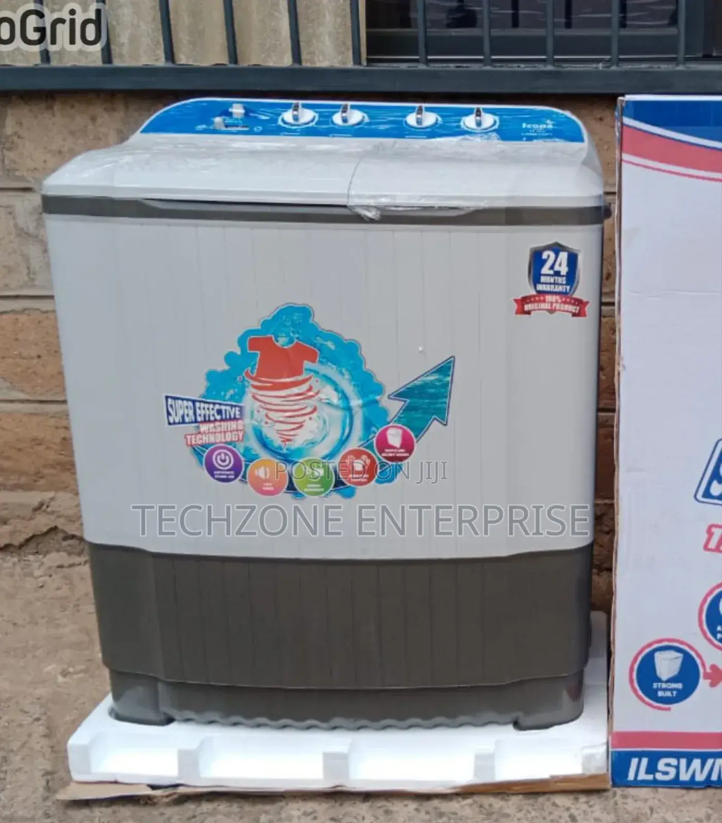 13kgs Icona Twin Tub Washing Machine - Silver ;