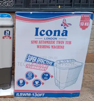 13kgs Icona Semi Automatic Twin Tub Washing Machine 