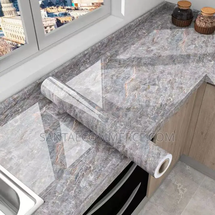 Self Adhesive Marble Profile Vinyl Contact Wall Paper Mat
