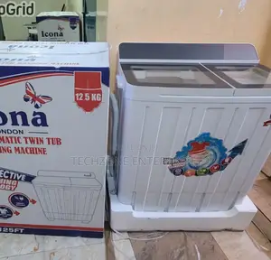 Icona (Ilswm-125ft) 12.5kgs Twin Tub Washing Machine -White,