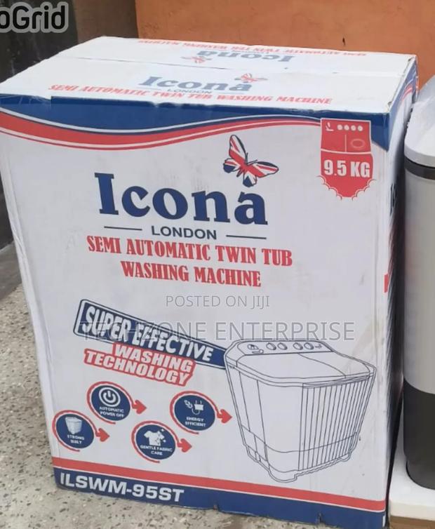 White 9.5kgs Icona Twin Tub Washing Machine 