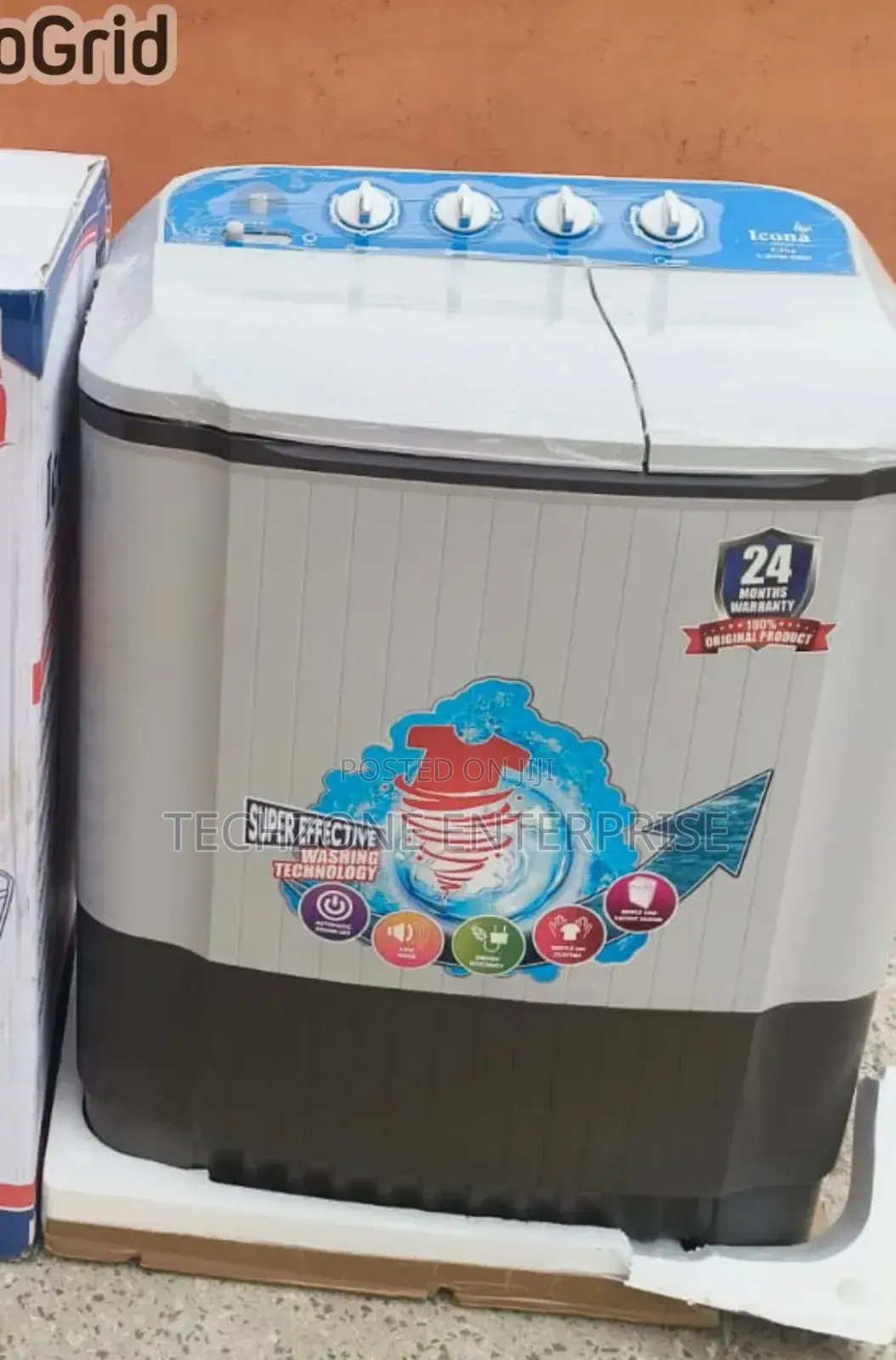 9.5kgs Icona Semi Automatic Twin Tub Washing Machine 