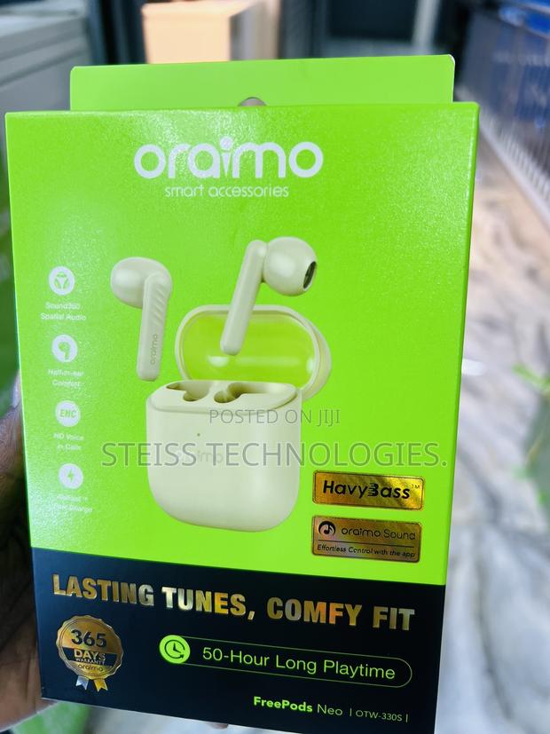 Oraimo White Freepods Neo - main view