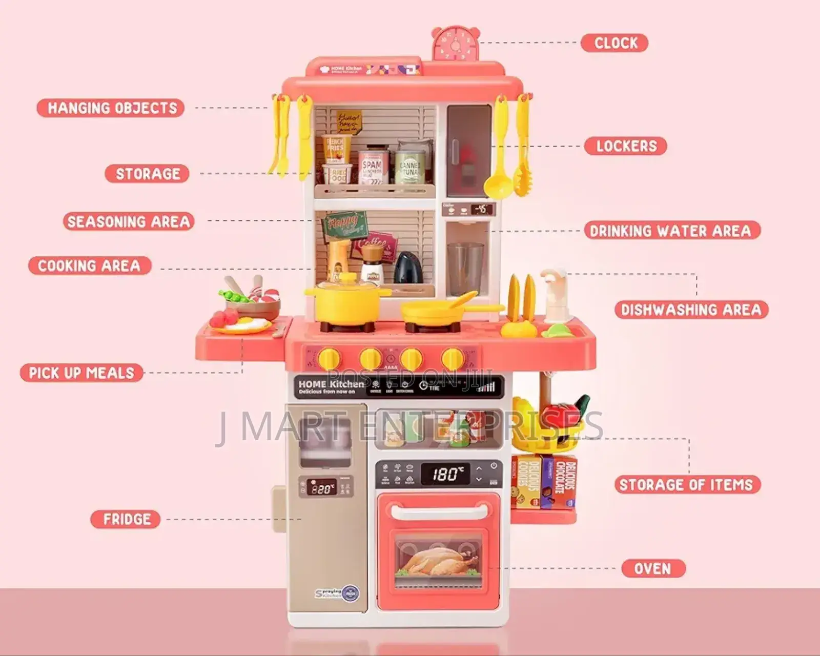 Kids Kitchen Play Set,Interactive Kids Kitchen Play Set
