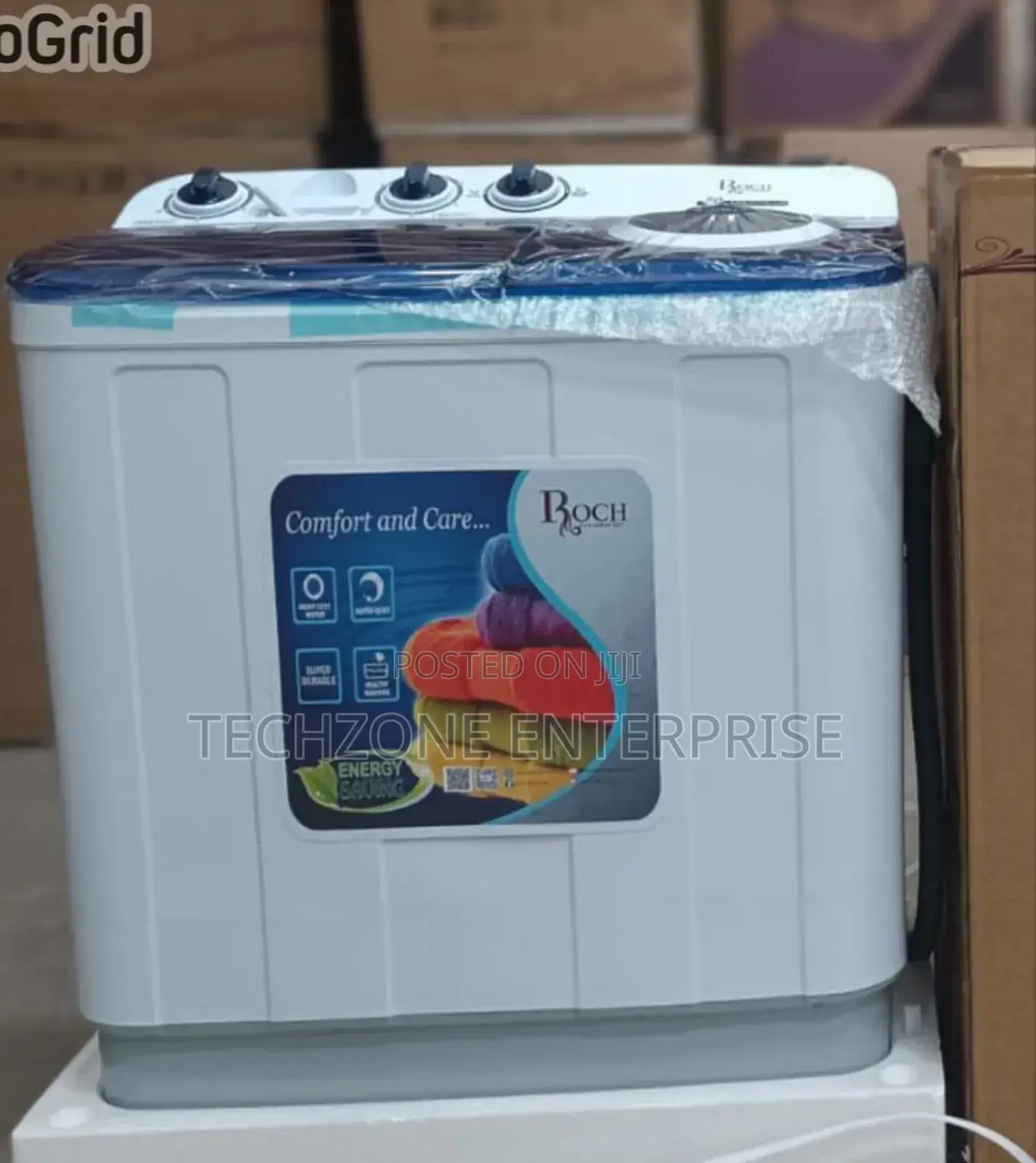 Roch 7kg Twin Tub Semi Automatic Washing Machine - White 