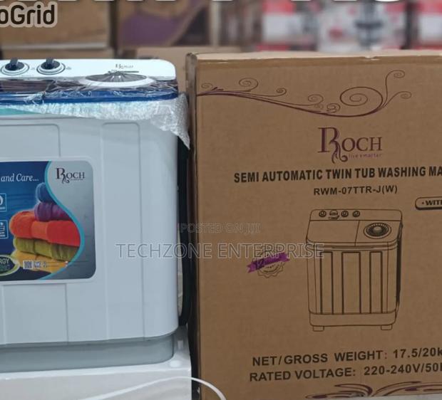 Roch 7kg Twin Tub Semi Automatic Washing Machine 2 Programs, - main view