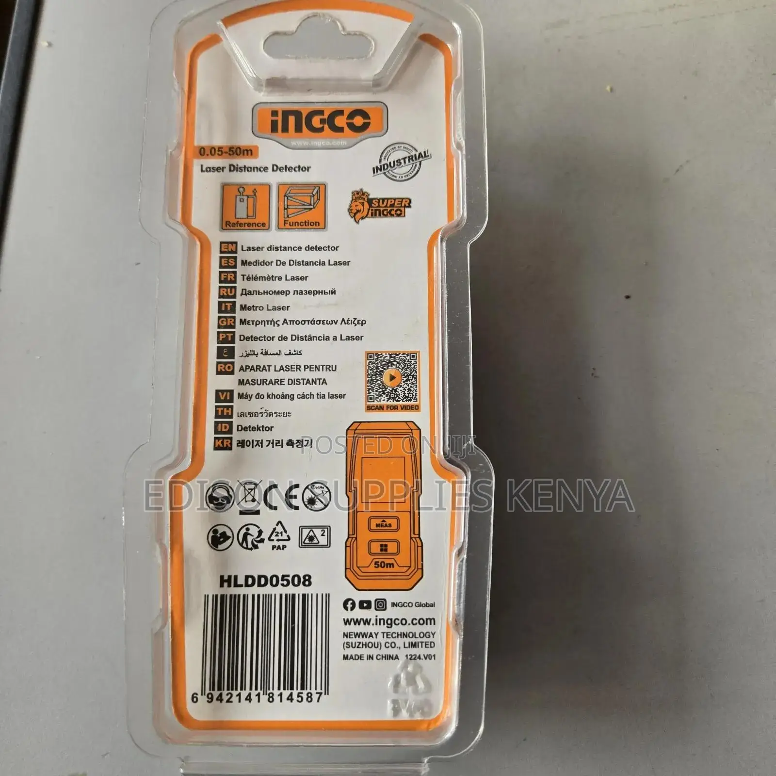 50m Laser Distance Meter Ingco Detector Laser Measure Range