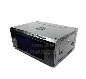 Black 4u Networking Cabinet Designed for Wall-Mountingor Desktop