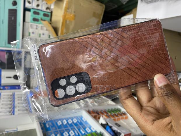 Hontinga Leather Back Cover for Samsung Galaxy A32 4g - thumbnail 2