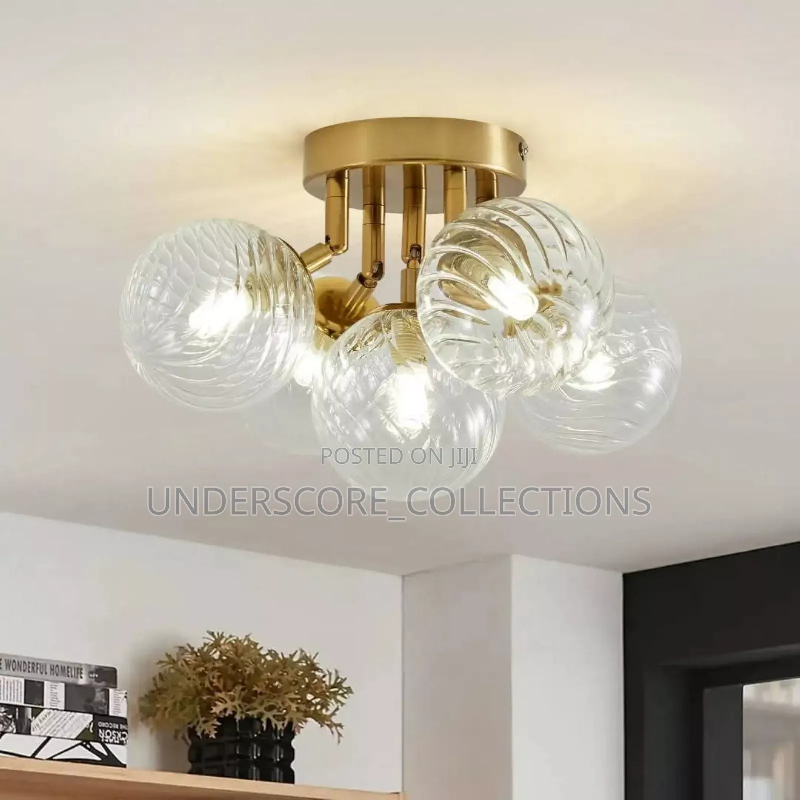 Gold and Glass Globe Indoor Lights